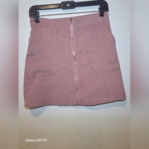 SHEIN Dusty Pink A-Line Skirt with Zipper